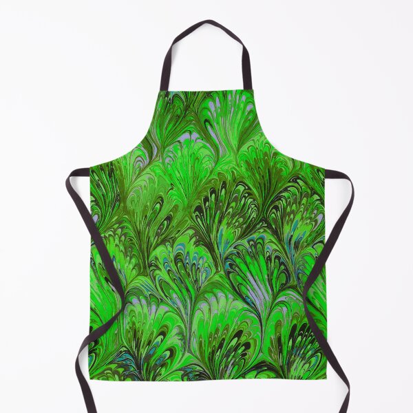 Item preview, MARBLED PAPER,ABSTRACT BRIGHT GREEN BLUE SWIRLS AND SHADES  designed and sold by BulganLumini.