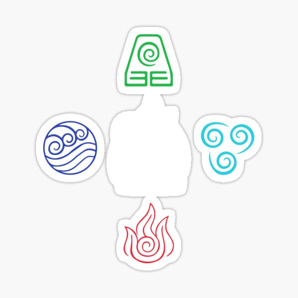 The Four Elements Avatar Symbols Sticker By Colferninja