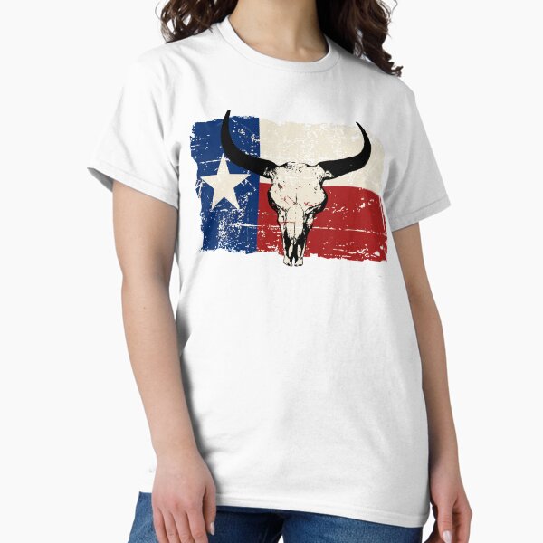 Item preview, U.S. State Texas Bull Skull Flag - Vintage Look designed and sold by Port-Stevens.