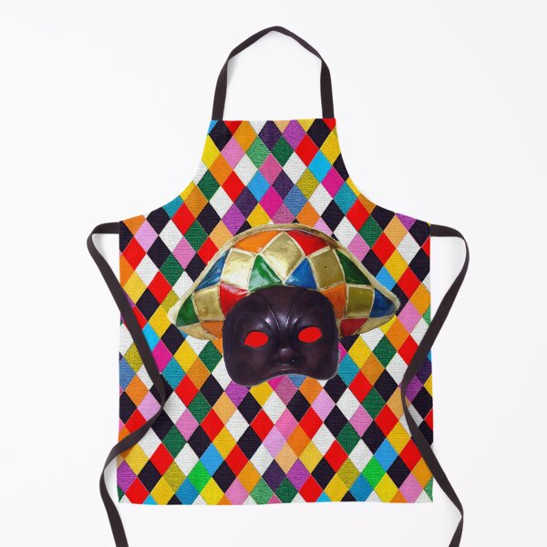Item preview, HARLEQUIN MASK AND COLORFUL RHOMBI Venetian Carnival Mardi Gras Masks designed and sold by BulganLumini.