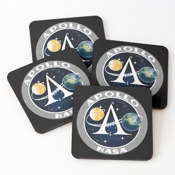 Item preview, Vintage moon space age badge logo black background mask cushion decor print  designed and sold by mystic lady vintage art and fashion designs.