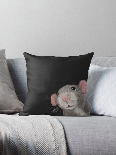 Item preview, The Peeking Rat (Grey/ Black) designed and sold by Doodle-Pip.