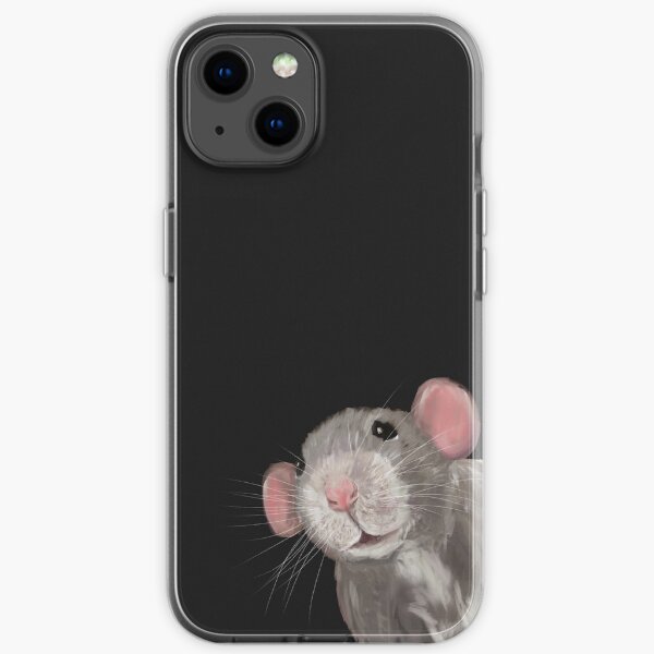 The Peeking Rat (Grey/ Black) iPhone Soft Case