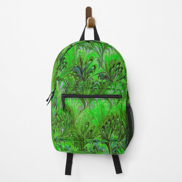 Item preview, MARBLED PAPER,ABSTRACT BRIGHT GREEN BLUE SWIRLS AND SHADES  designed and sold by BulganLumini.