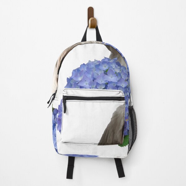 Item preview,  Paul - Shih tzu dog behind blue hydrangea Flower Blossoms designed and sold by Move-Art.