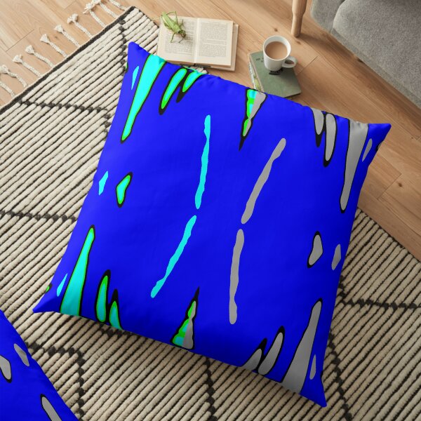 Blue can be happy, too Floor Pillow