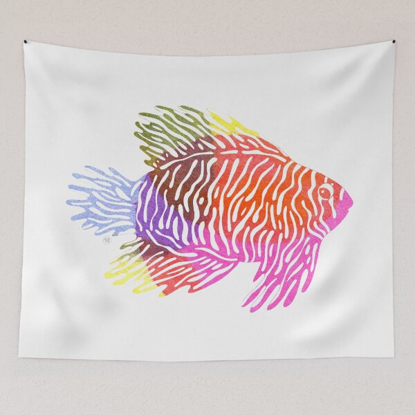 Item preview, Striped fish (color) designed and sold by adeillustrator.