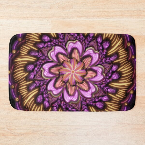 Item preview, Orange Raspberry-purple flowers take us for a golden spin at nightfall  designed and sold by busyBeanz.