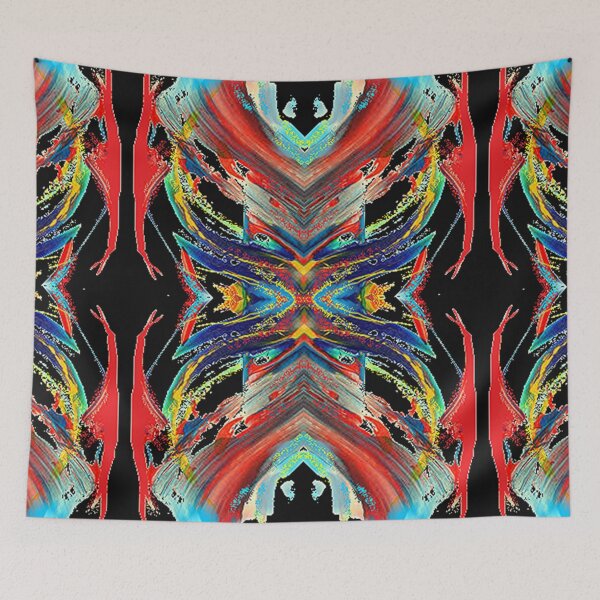 Item preview, Graphic red, multicolor, Psychedelic Arte Abstracto, abstract art design designed and sold by Adri Barnard.