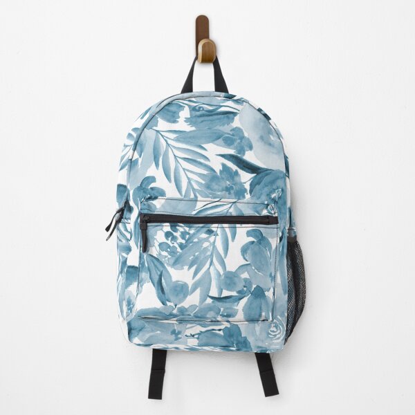 Item preview, Modern navy blue floral watercolor pattern designed and sold by GirlyTrend.