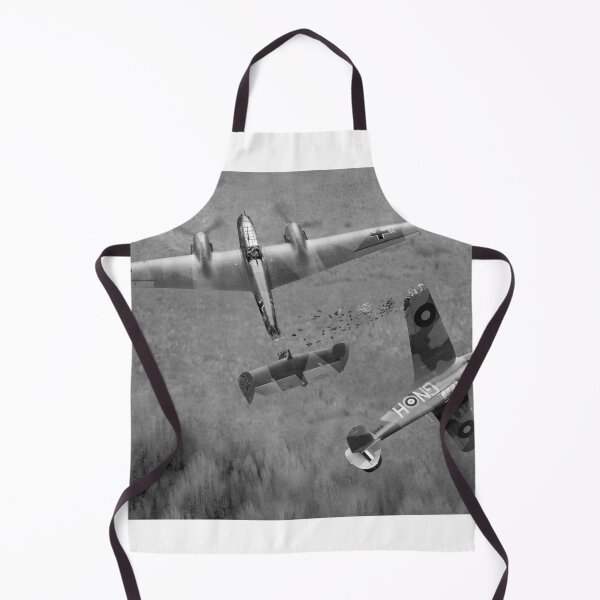 Item preview, Percy Burton Hurricane ramming Bf110, B&W version designed and sold by Flight Artworks.