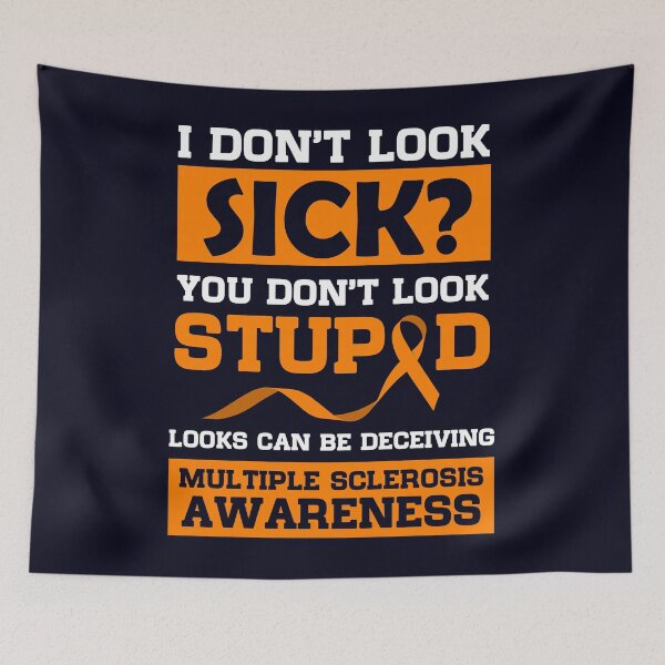 Item preview, Look can be deceiving Multiple Sclerosis Awareness Orange Ribbon designed and sold by mmos.