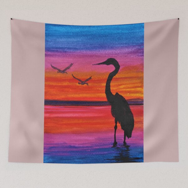 Item preview, Swan in a lake-beautiful sunset designed and sold by Blissful Brushes.