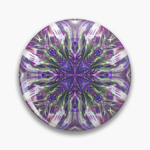 Item preview, This masculine green flower is softened with tribal purple designed and sold by busyBeanz.