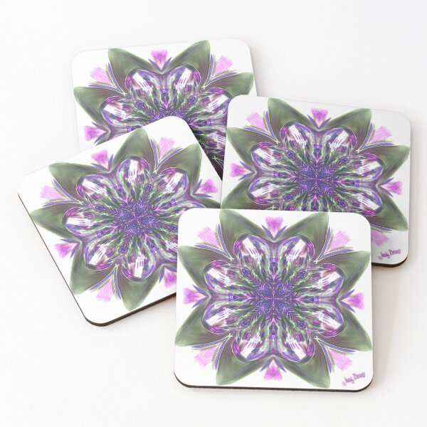 Item preview, This masculine green flower is softened with tribal purple designed and sold by busyBeanz.