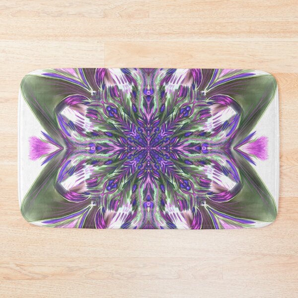 Item preview, This masculine green flower is softened with tribal purple designed and sold by busyBeanz.