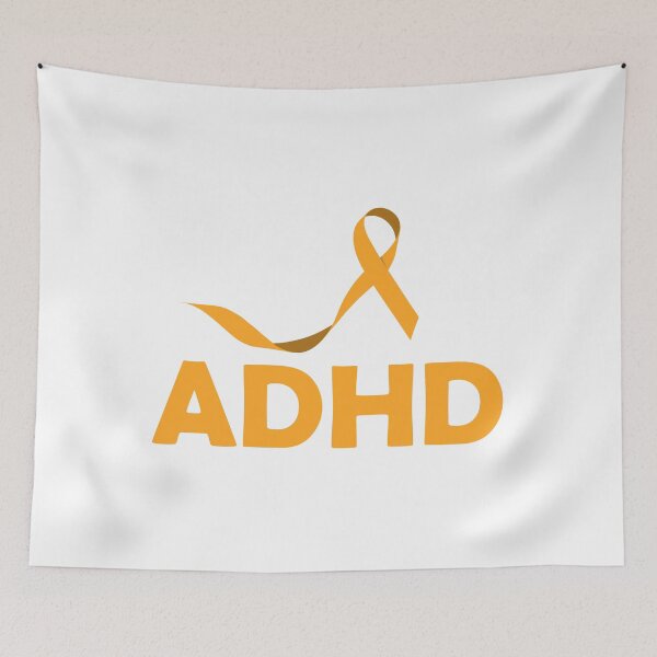 Item preview, I love someone with ADHD Orange Ribbon designed and sold by mmos.