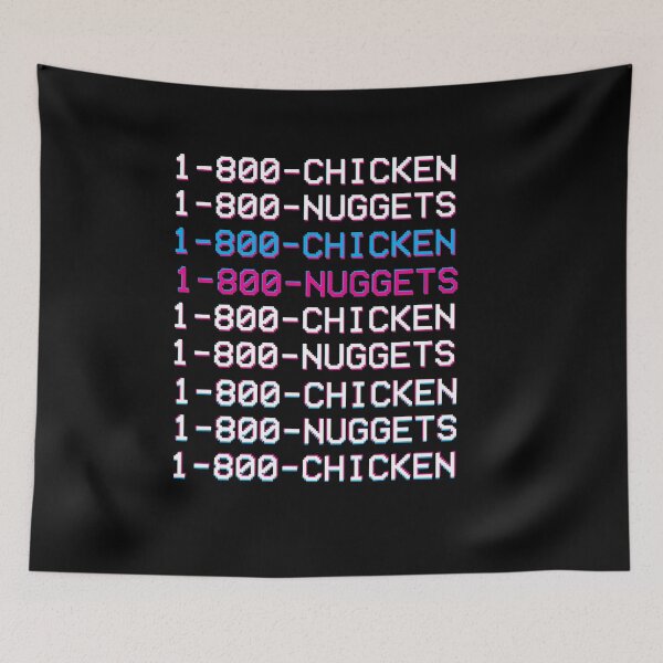 Item preview, 1 800 Chicken Nuggets Glitch Vaporwave Aesthetic  designed and sold by ghost888.