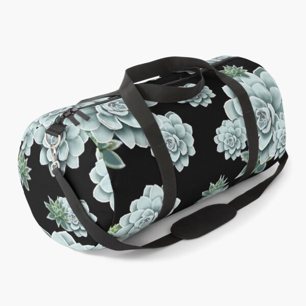 Item preview, Water-wise Succulents in Mint blue on Black designed and sold by NadineMay.