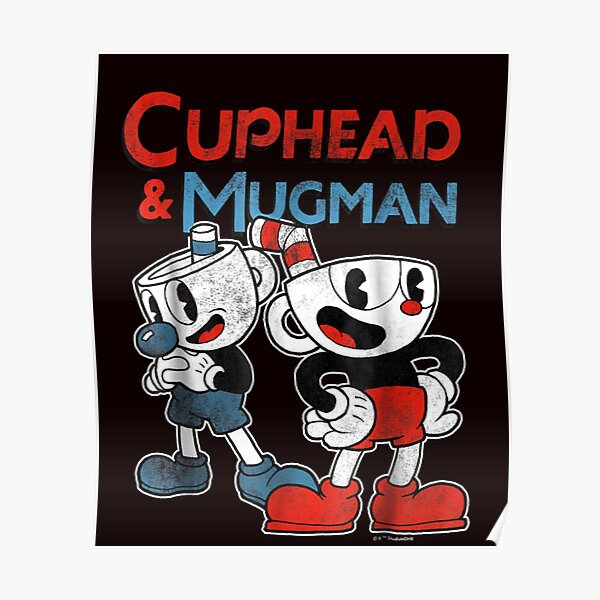Cuphead Mugman Dynamic Duo Graphic T shirt Poster