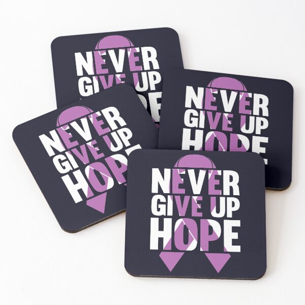 Artikelvorschau, Gib niemals Hope Purple Ribbon auf entworfen und verkauft von mmos.