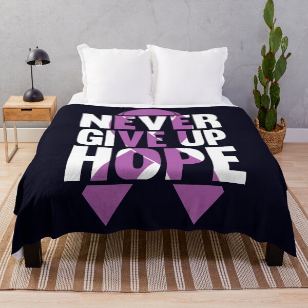 Artikelvorschau, Gib niemals Hope Purple Ribbon auf entworfen und verkauft von mmos.
