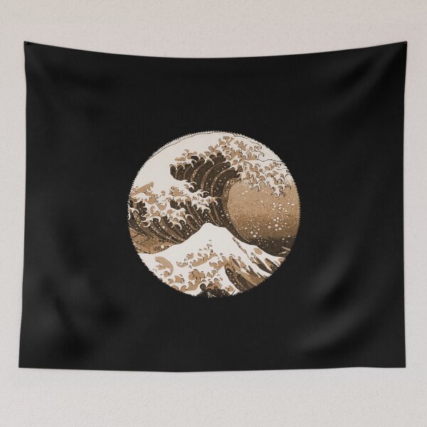 Item preview, Epic Great Wave off KANAGAWA sepia style retouched artwork designed and sold by Naumovski.