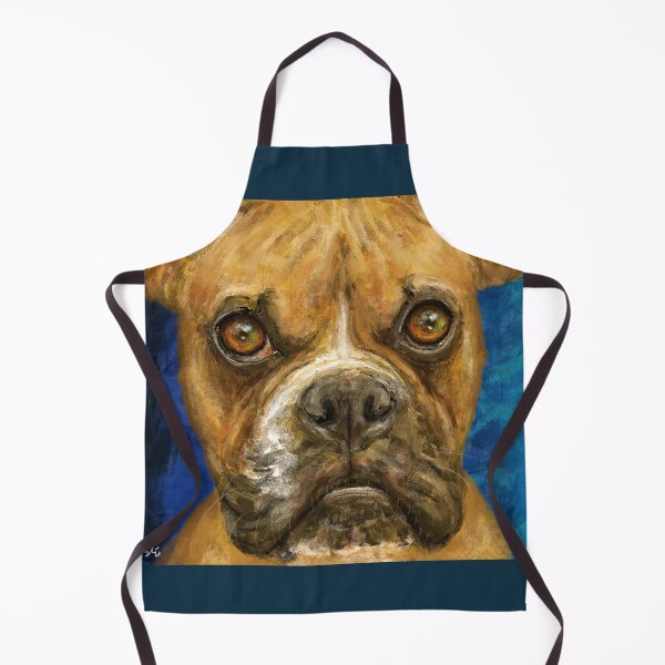 Item preview, A painting of a brown Boxer looking straight at you designed and sold by ibadishi.