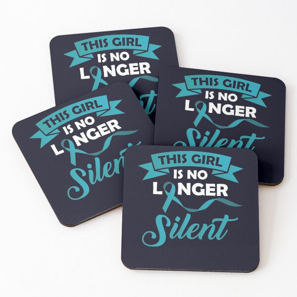 Item preview, This girl is no longer silent Teal ribbon designed and sold by mmos.