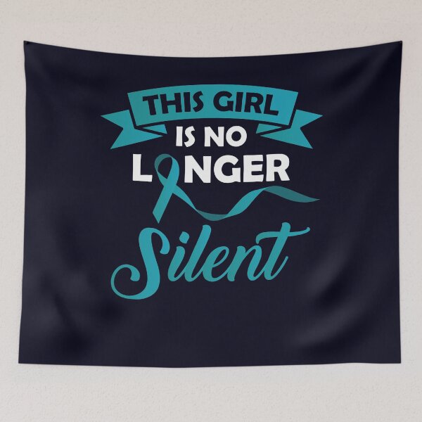 Item preview, This girl is no longer silent Teal ribbon designed and sold by mmos.