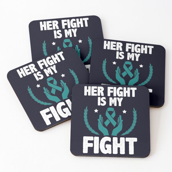 Item preview, Her fight is my fight Teal ribbon  designed and sold by mmos.
