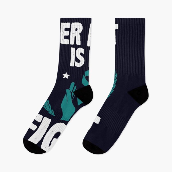Item preview, Her fight is my fight Teal ribbon  designed and sold by mmos.