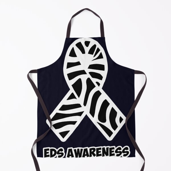 Item preview, Black white ribbon EDS Awareness designed and sold by mmos.