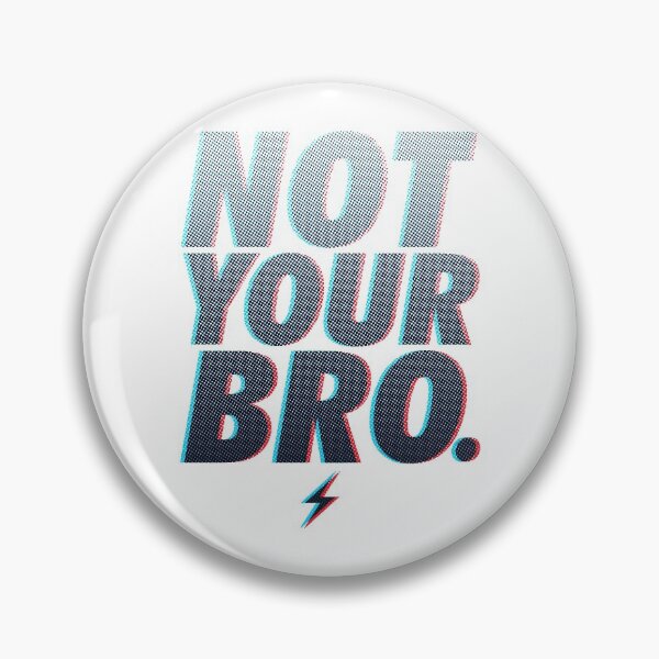 Item preview, STATEMENT NOT YOUR BRO, HALFTONE GLITCH LETTERING, BY SUBGIRL designed and sold by SUBGIRL.