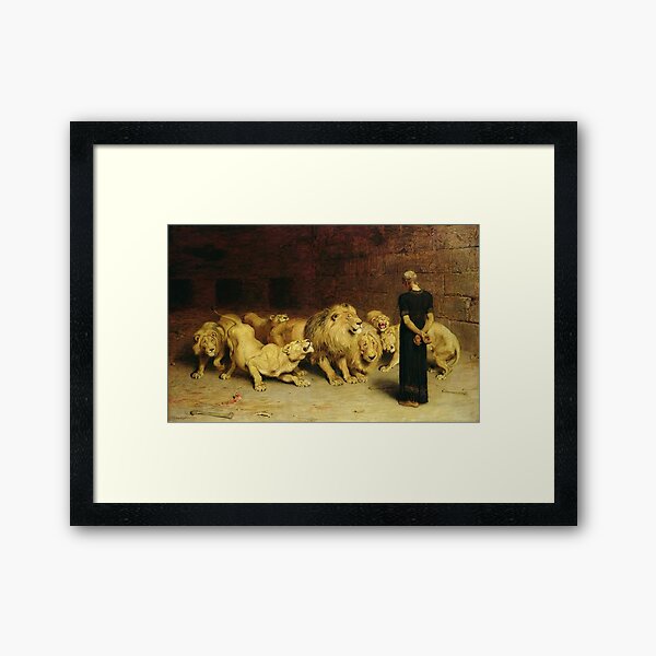 Vista previa del artículo con la obra «Daniel en el foso de los leones», diseñado y vendido por Beltschazar.