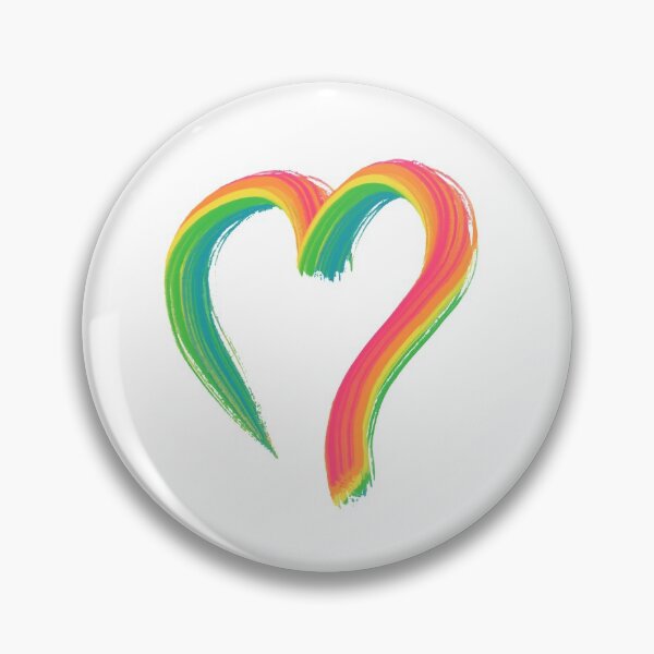 Aperçu de l'œuvre Coeur d'amour arc-en-ciel peint créée et vendue par EngineerGoC.