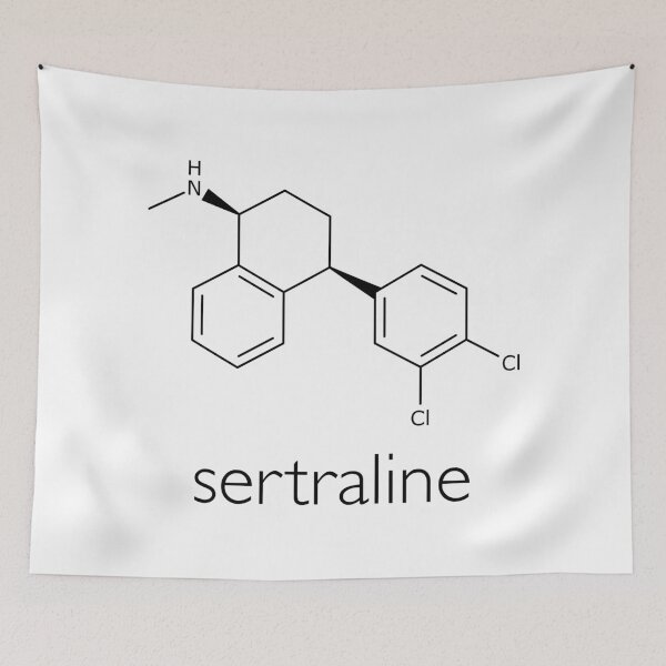 Item preview, Sertraline Chemical Structure designed and sold by GeorgeLemon.