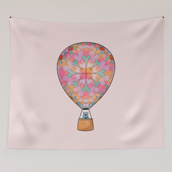 Item preview, Cat in a Hot Air Balloon designed and sold by TeeCupCompany.