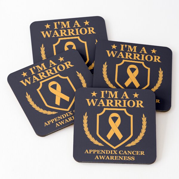 Item preview, I'm a Warrior Appendix Cancer Awareness Orange Ribbon designed and sold by mmos.