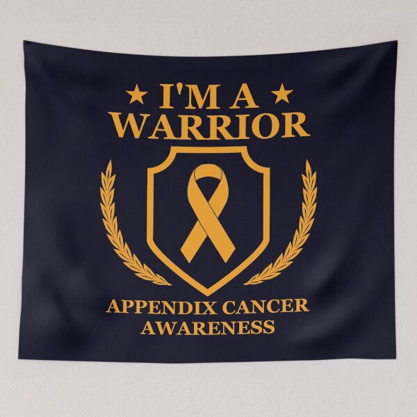 Item preview, I'm a Warrior Appendix Cancer Awareness Orange Ribbon designed and sold by mmos.
