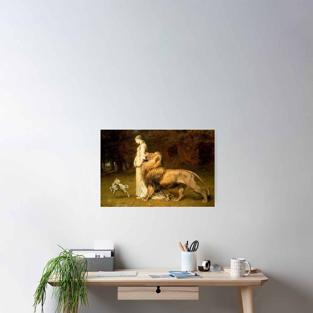 "Una and the Lion" Poster for Sale by Beltschazar Redbubble