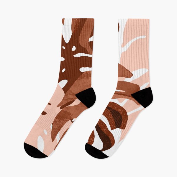 Item preview, Earth tones monstera leaves pattern designed and sold by Miss-Belle.