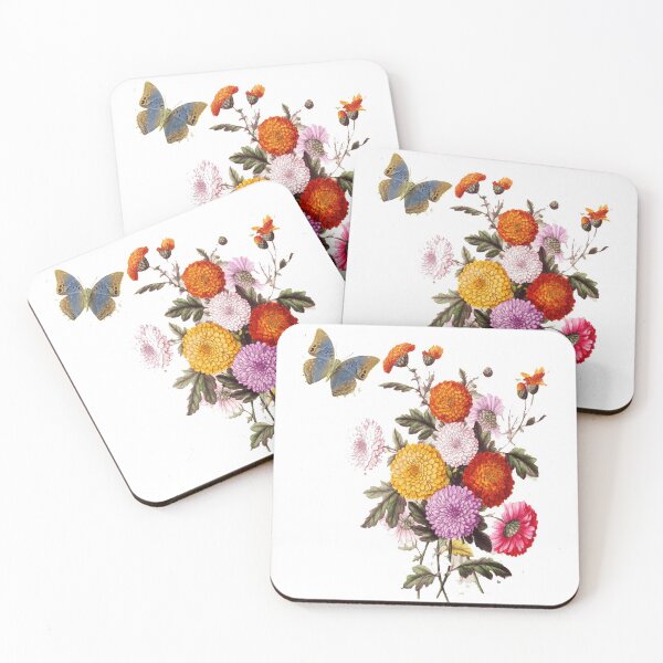 Artikelvorschau, Chrysantheme und Schmetterling im Aquarell entworfen und verkauft von Designs By Creation.