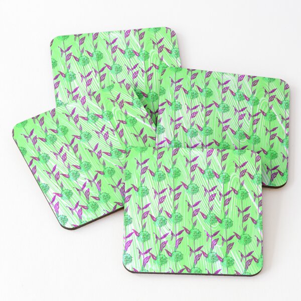 Item preview, Green Flower Patterns designed and sold by SILVERAPPLE.