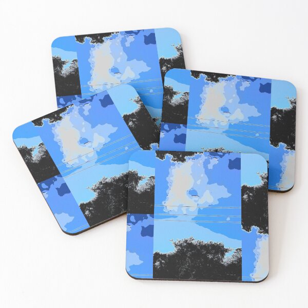 Item preview, Cartoonised Photo Of Beautiful Blue Sky With Electricity Lines Going Across designed and sold by ACMNamasasu.