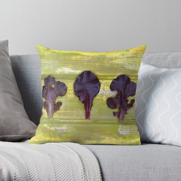 Purple leaves picture Throw Pillow