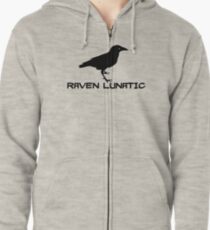 Raven Lunatic Zipped Hoodie