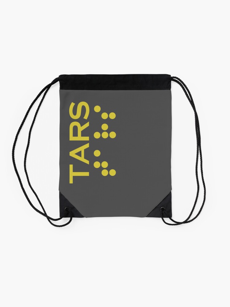 Alternate view of Interstellar - Tars design (correct font) Drawstring Bag