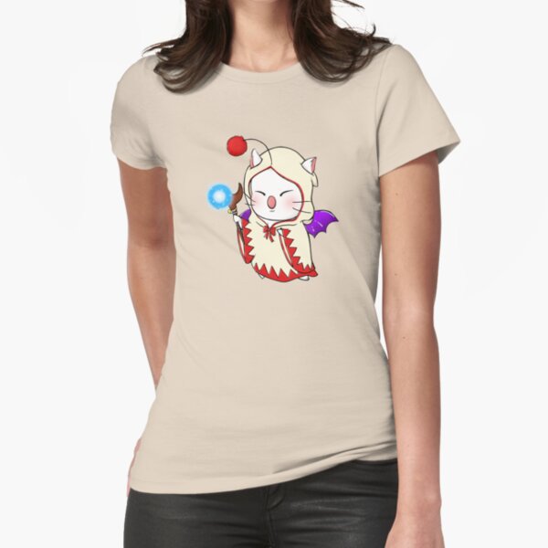 Moogle kupo tshirt para meninas final fantasia xiv jogo topos moda feminina  t camisa de algodão