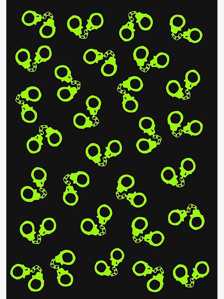 "Handcuffs green" Poster for Sale by Harinko Redbubble